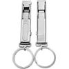 Ultra-thin Stainless Steel Folding Nail Clippers with Keychain - Personalized Logo Option