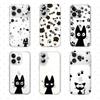 Черный кот Чехол для телефона Для Iphone17 16 15 11 13 14 Pro Max 7 8 Plus X Xr Xs Max Se2020 12mini Прозрачный Чехол