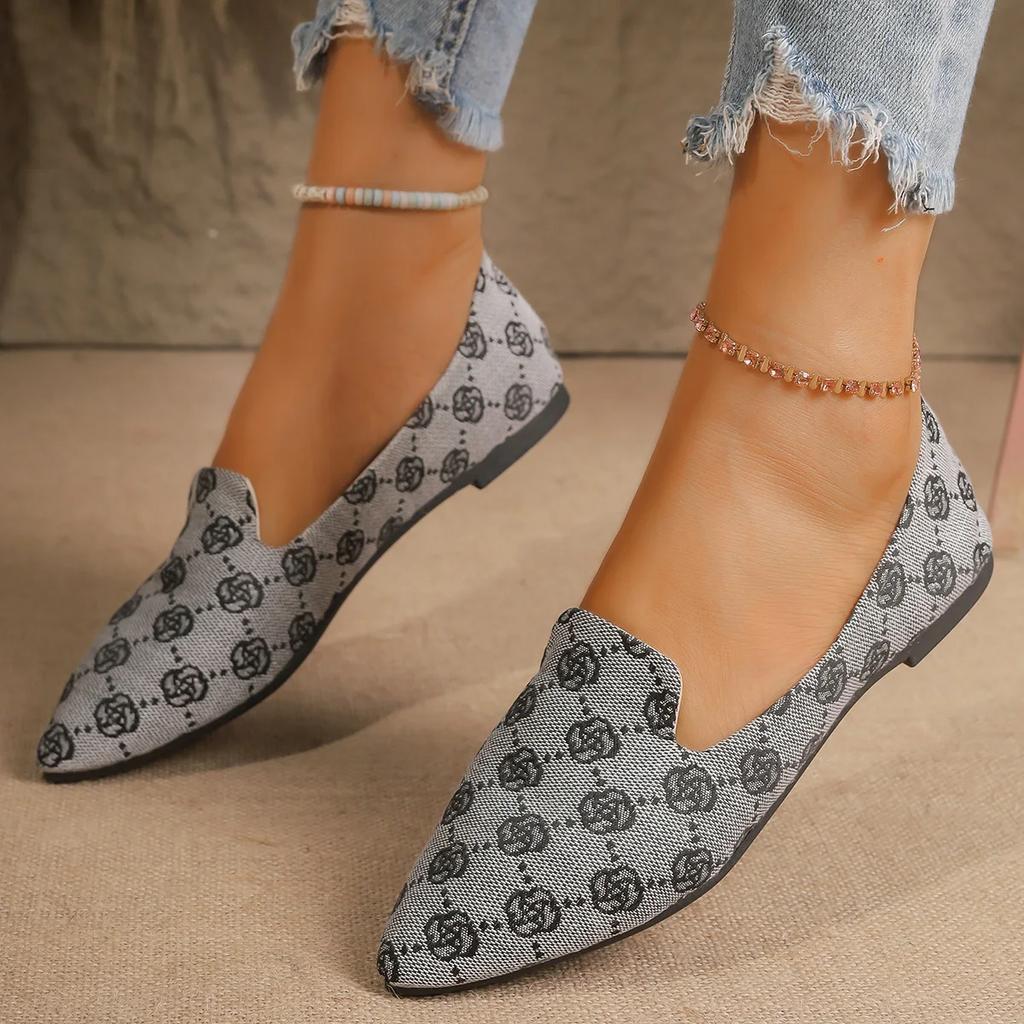 Женские балетки весна осень новые балетки на плоской подошве женские дышащие спортивные туфли женские остроносые мокасины без застежек Zapatos De Mujer
