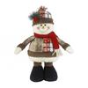 Christmas Doll Pendant Santa Claus Snowman Telescopic Legs Design Plaid Print Xmas Doll Festival Home Decoration