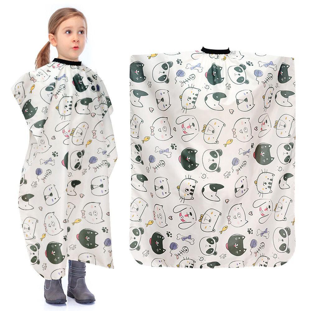 Милая детская накидка для парикмахера, водонепроницаемый парикмахерский халат для стрижки, парикмахерская