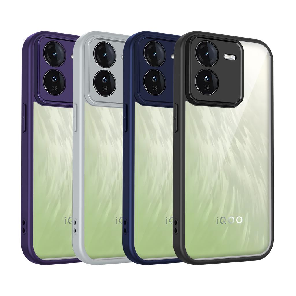 Для Vivo IQOO Z9x Чехол vivo iqoo z9x Чехол для телефона Vivo IQOO Z9x Чехол-бампер с воздушной подушкой Силиконовый бампер Прозрачная матовая задняя крышка Жесткий