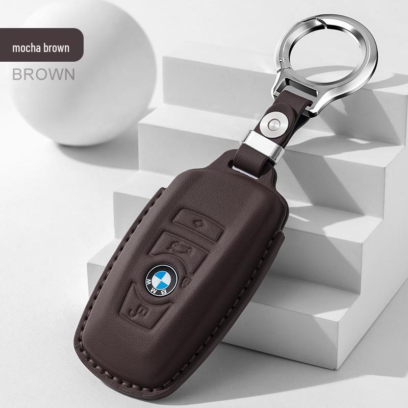 Настоящая кожаная ключница для BMW X3, X5, 3 серии, 5 серии, i3, 325Li, X2, IX3, X6, 330 с пряжкой-лезвием