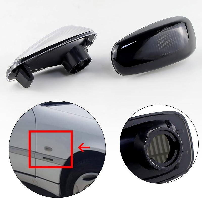 2x Side Marker Light Turn Signal Lamp Cover without Bulb 2108200921 for Mercedes-Benz Vaneo W414 2002-2005 W638 96-03 W210 S210
