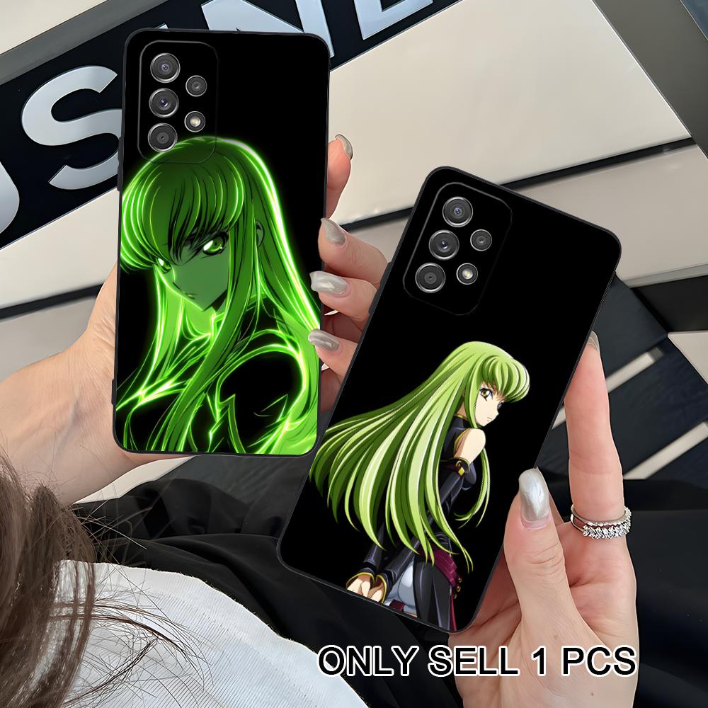 Аниме Неон C.C Чехол для телефона Samsung Galaxy A56 55 54 53 52 51 36 35 34 23 16 15 5G Мягкий ТПУ Ударопрочный Чехол