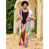 Plus Size Women's Print Beach Holiday Long Cardigan Bikini with Swimsuit Cover Up