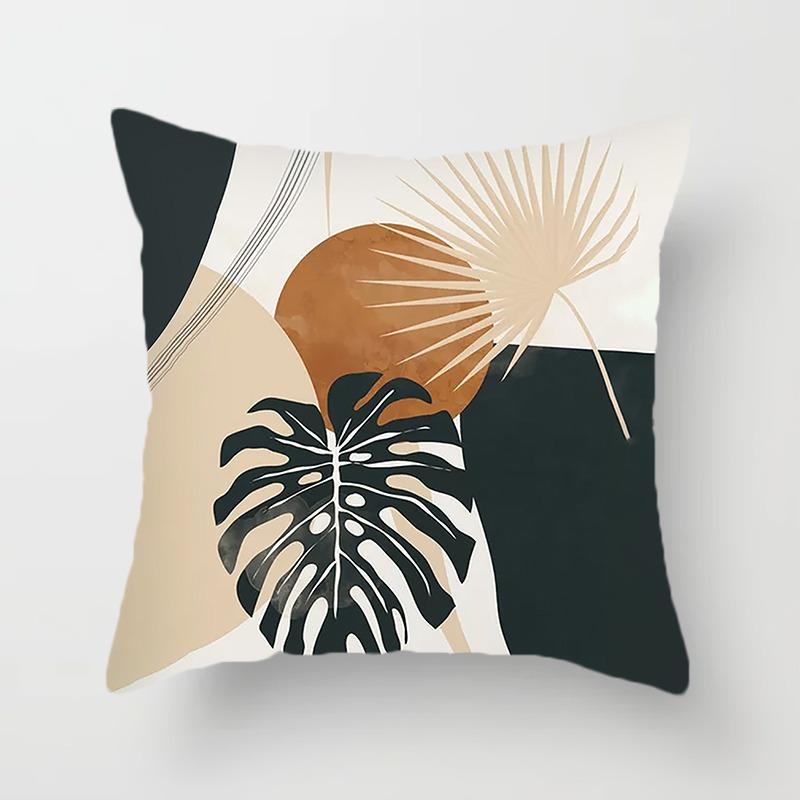 Черно-белый Коричневый Простой Пейзаж Наволочка Украшение Общежития Офис Гостиная Диван Домашняя Наволочка