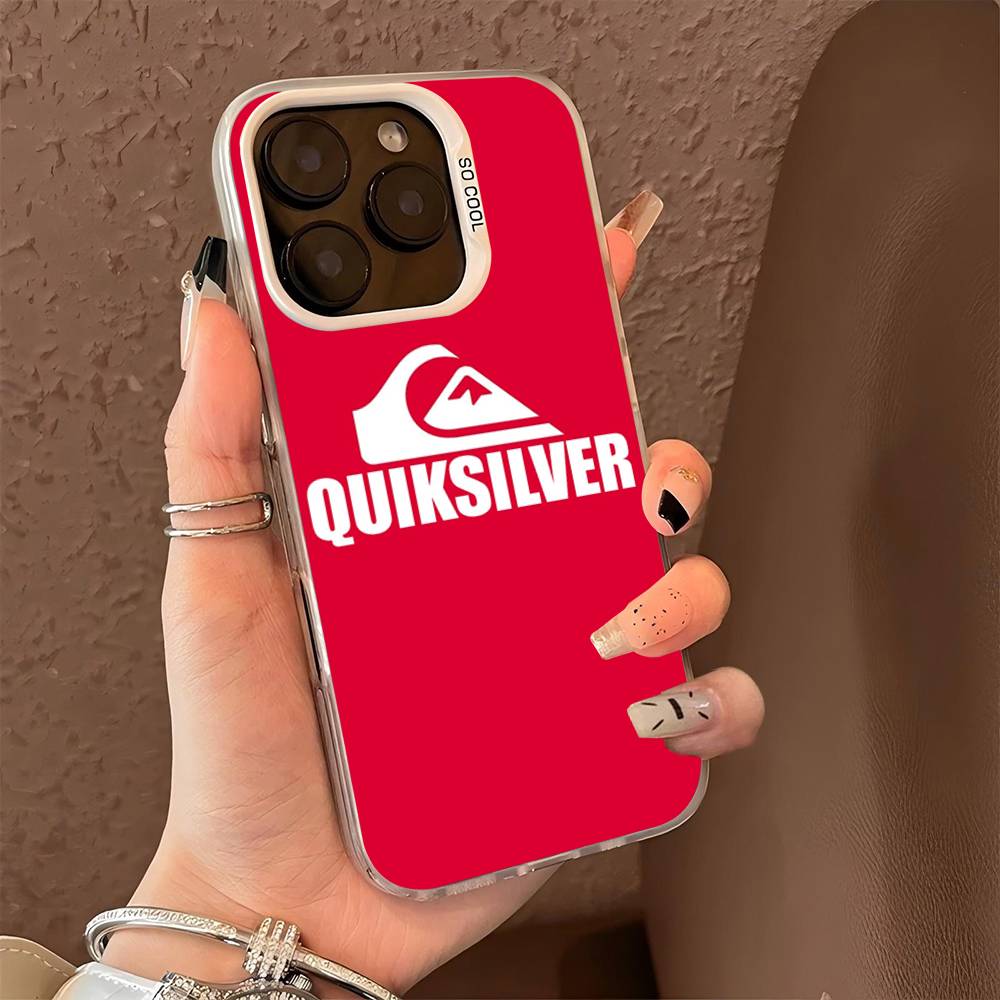 Q-QuiksilverS ЛОГОТИП Чехол для телефона Для IPhone 17 16 15 14 13 12 11 Pro Max Plus Pro Цветной корпус
