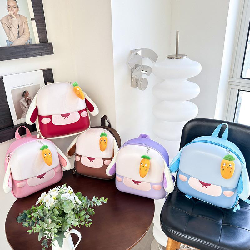 Adorable Cartoon Bunny Kids Backpack Lightweight Oxford Cloth For Boys Girls And