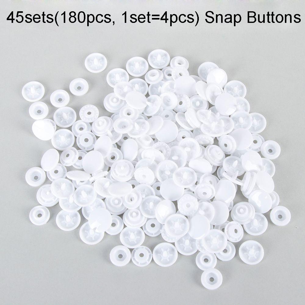 45sets(180pcs) Sewing Accessories Stud Scrapbooking Snap Buttons transparent Press Button Fasteners