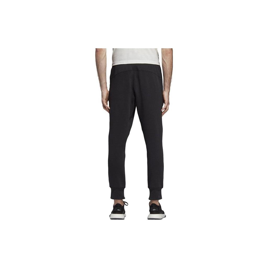 Adidas Originals Solid Color Drawstring Cuffed Fleece Sports Pants Men Pants Black DH4936