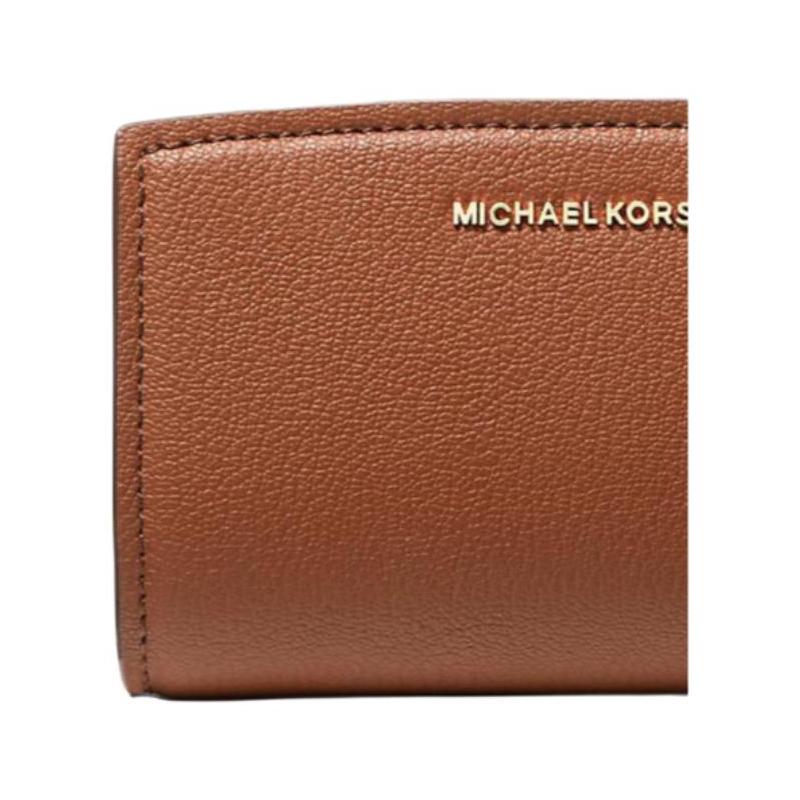 Michael Kors Кожаный кошелек Medium женский коричневый с логотипом Bryant