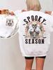 Halloween Sweater Front And Rear With Horror-Themed Pattern Retro Skull Shein Street Sweater