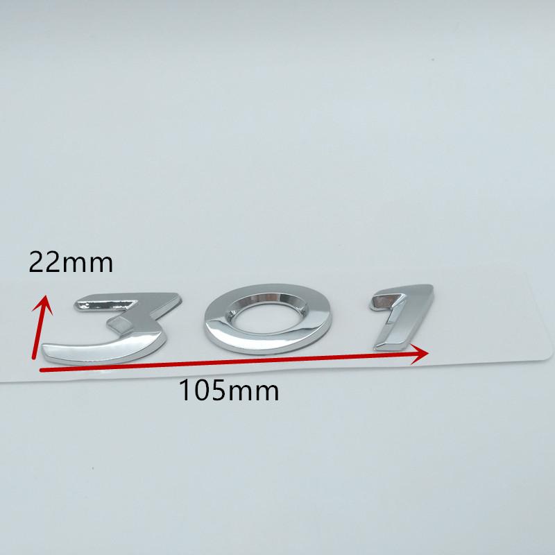 1pcs 3D ABS GT 206 207 208 301 307 308 408 508 car Letter Emblem Rear tail trunk Decals badge sticker Decal styling Accessories