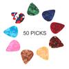 50Pcs Celluloid Guitar Picks Plectrums 0.46mm Musical Instruments Accessory(0.46mm)