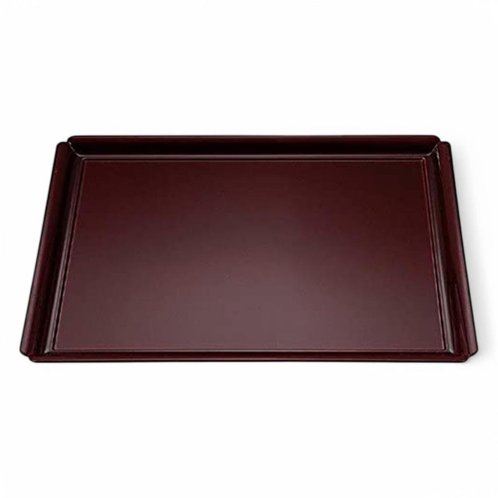 Made In and Mokko Rectangular Bishamon Lacquer with Black Lacquer X X J-kitchens Placemat/Tray, Japan, High-Quality Easy-to-Use, 1-Shaku (1-Shaku)