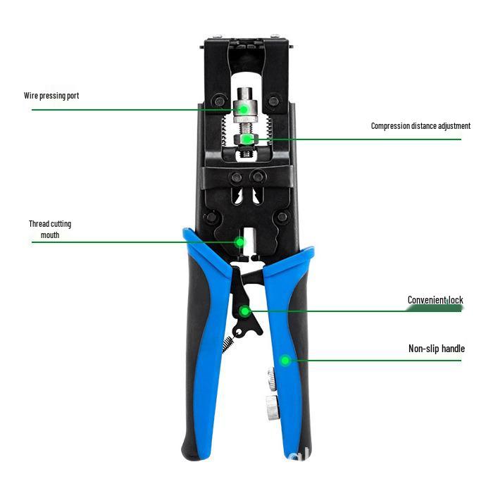 Многофункциональный храповой обжимной инструмент Jiman для коаксиальных F-разъемов/BNC/RCA