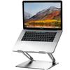 Stable Laptop Thick Alloy Stepless Height Improved Working Hollow Ventilated Fits Up To 219mm Wide X 265mm Silver Stand, Construction, Adjustment,