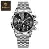 BINBOND Luxury Men Watch Top Original Waterproof Luminous Chronograph Man Wristwatch Stainless Steel Quartz Business Men Watches