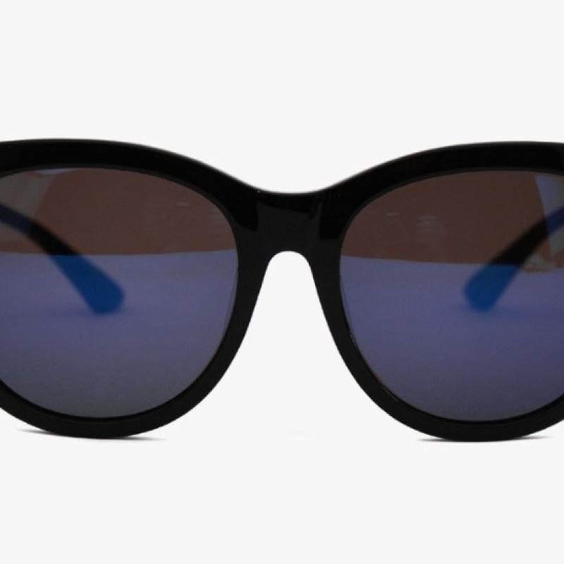 Puma Round Horn Rimmed Over Asian Fit Mirror Sunglasses 25