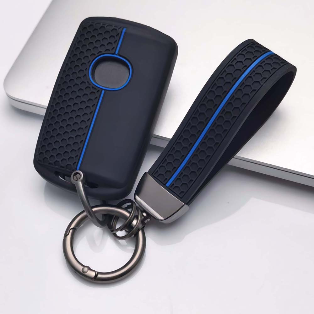 Key Holder Cover for Mazda cx5 cx9 cx30 cx-50 mx5 miata with Keychain Anti-Scratch Guard Shockproof Protection Soft Grip Texture Dust Resistant Cover