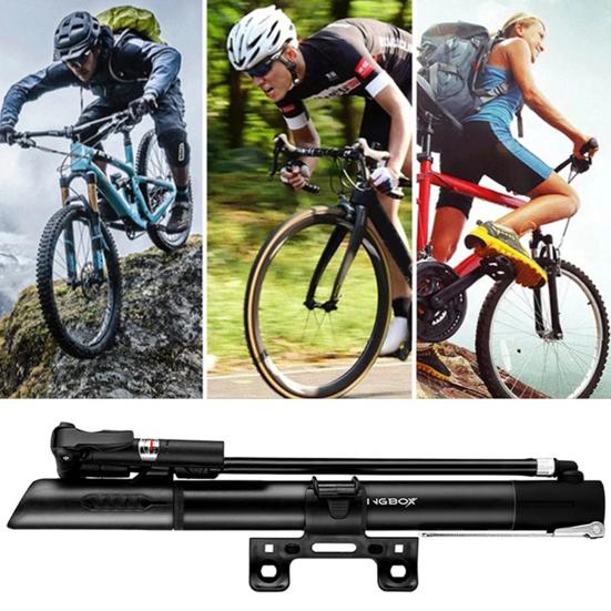 Портативный компактный велосипедный насос 120PSI, водонепроницаемый съемный велосипедный насос высокого давления из алюминиевого сплава, накачивающий шины