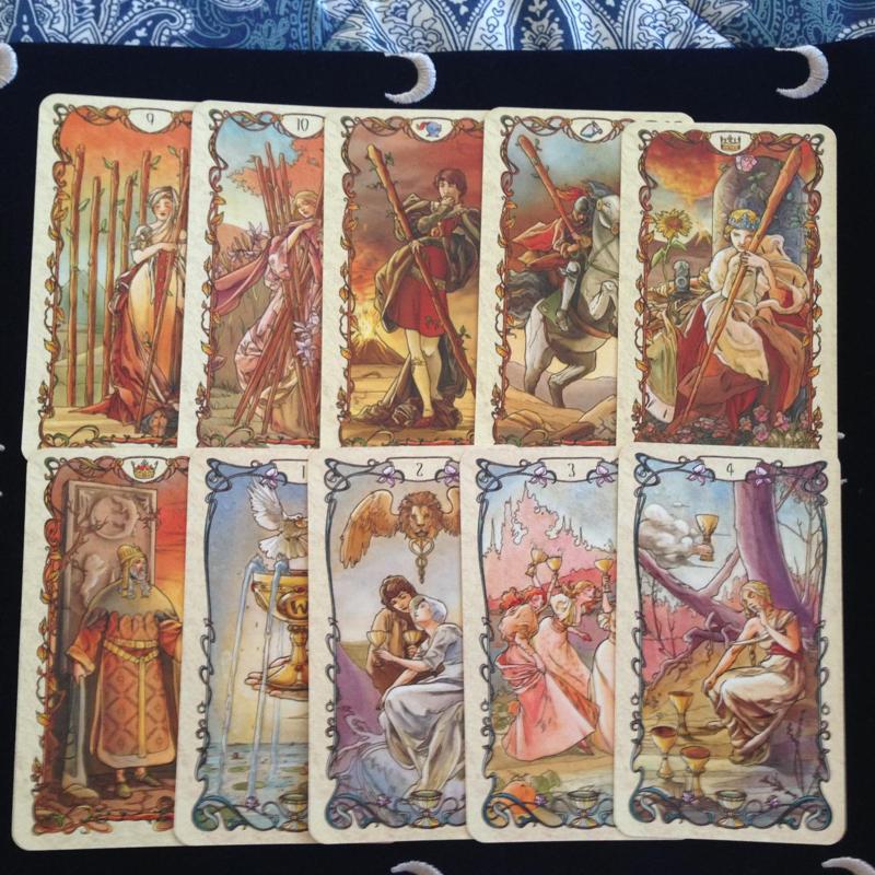 Mucha Tarot Cards English Version Board Game Card