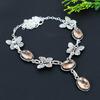 Morganite Handmade 925 Sterling Silver Jewelry Necklace 18" h1G59