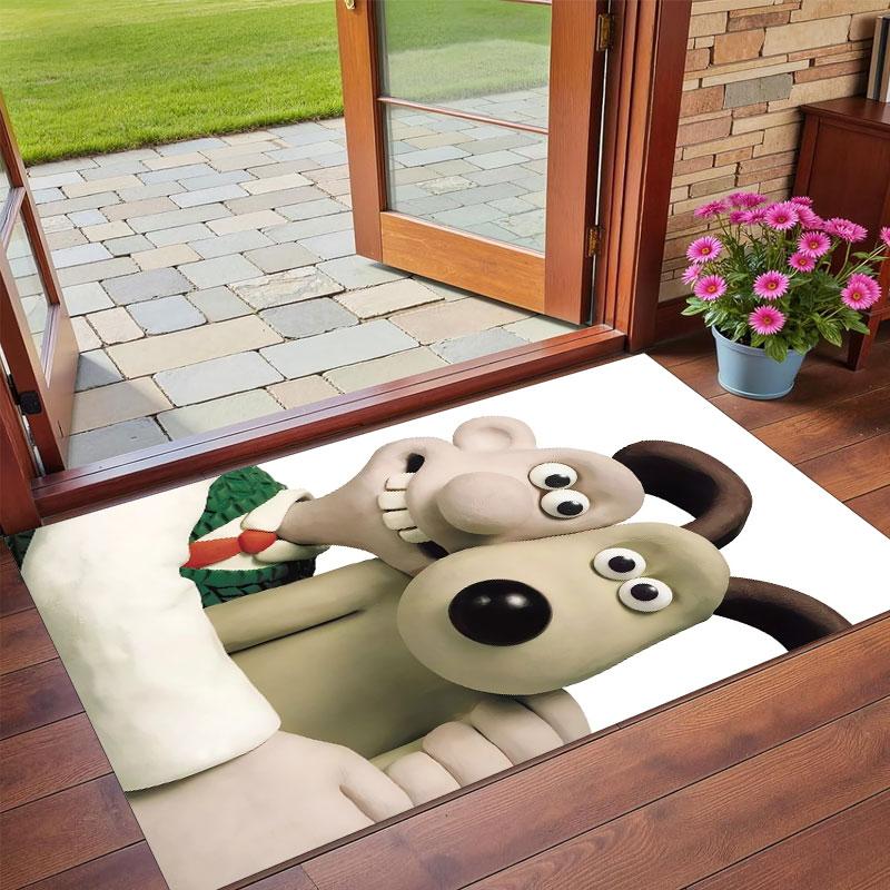 Crystal Velvet Rug Soft Non Slip Indoor Floor Mat Home DecorWallace & Gromit