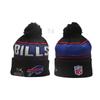 New Rugby Team Hat Autumn And Winter Men'S And Women'S Warm Wool Hat Knitted Embroidery Hat With Ball Knitted Alphabet Hat