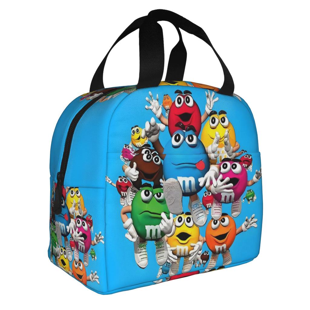 M-&-M-S Chocolate Lunch Bag Men Women Funny Candy Meme Cooler Thermal Insulated Lunch Box for Adult Office