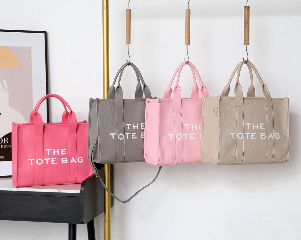 Korean Style Versatile Large Capacity Letter Tote - Fashionable Casual Shoulder and Crossbody Bag.