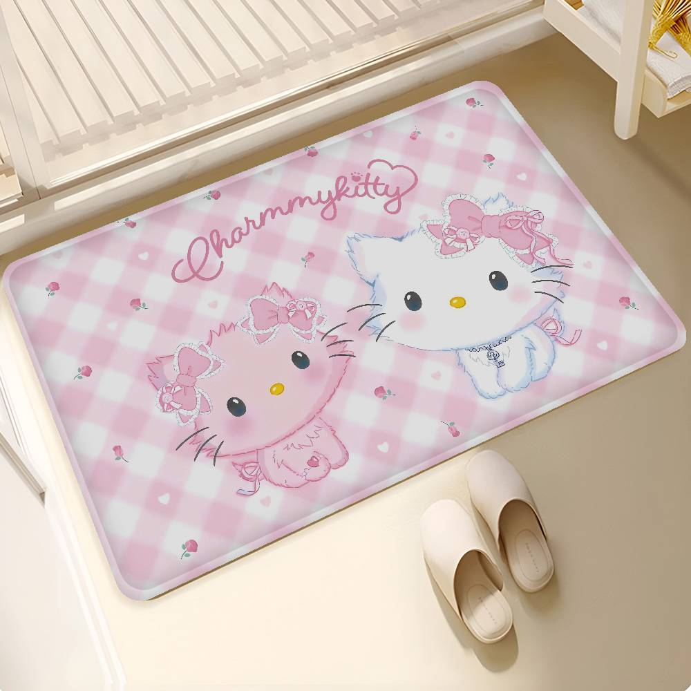 Милый коврик для двери Charmmykitty Декор детской комнаты Спальни Балкона Противоскользящий коврик для двери Коврик для прихожей Ковер для гостиной
