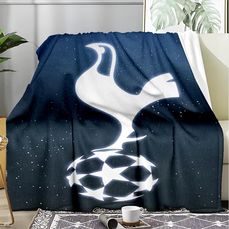 1PC Tottenham Hotspur F.C Design Printed Soft Flannel Blanket Throw for Adult Bedroom Living Room Sofa Camping Travel Fan gifts Christmas Gifts