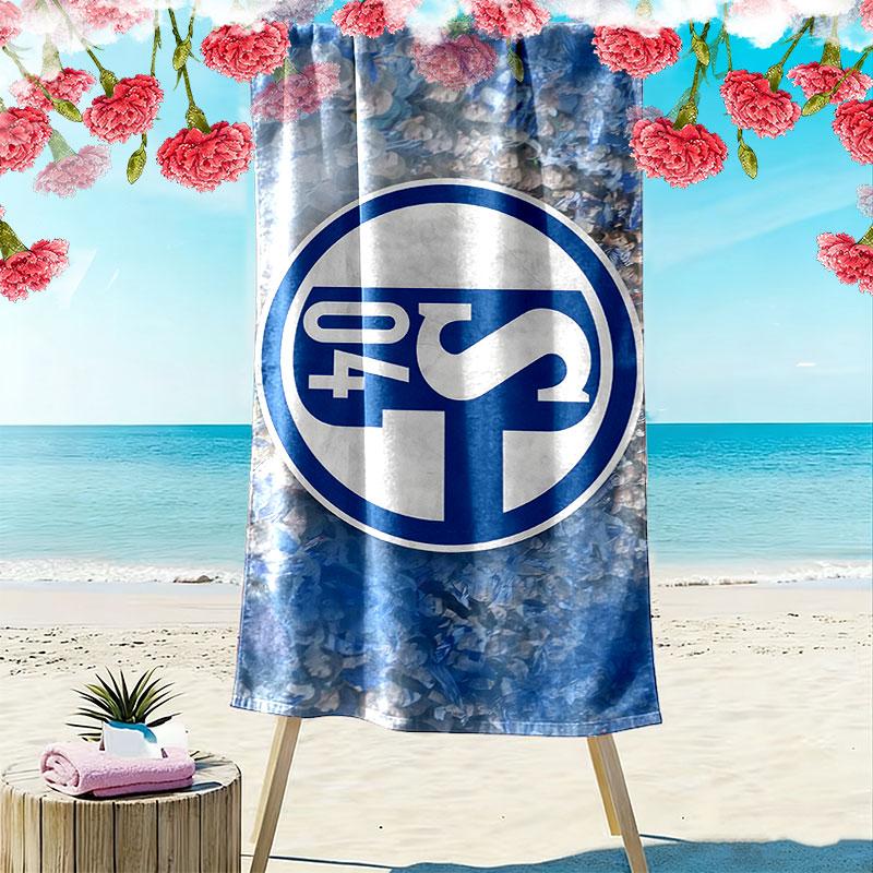 Schalke 04 Print Beach Towel, Large Soft Quick Dry Towel for Beach Camping Swimming