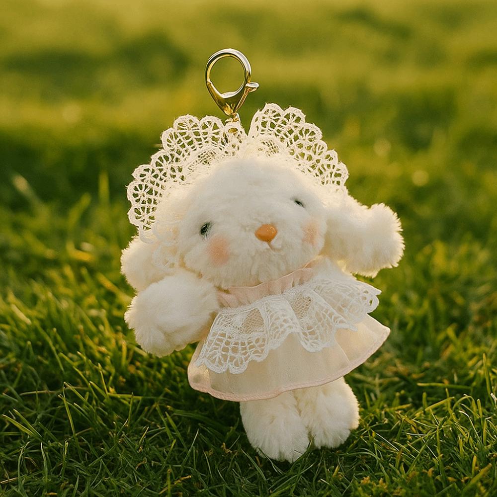 Fluffy Plush Rabbit Doll Pendant Cute Design Rabbit Plush Ornament Gift for Her