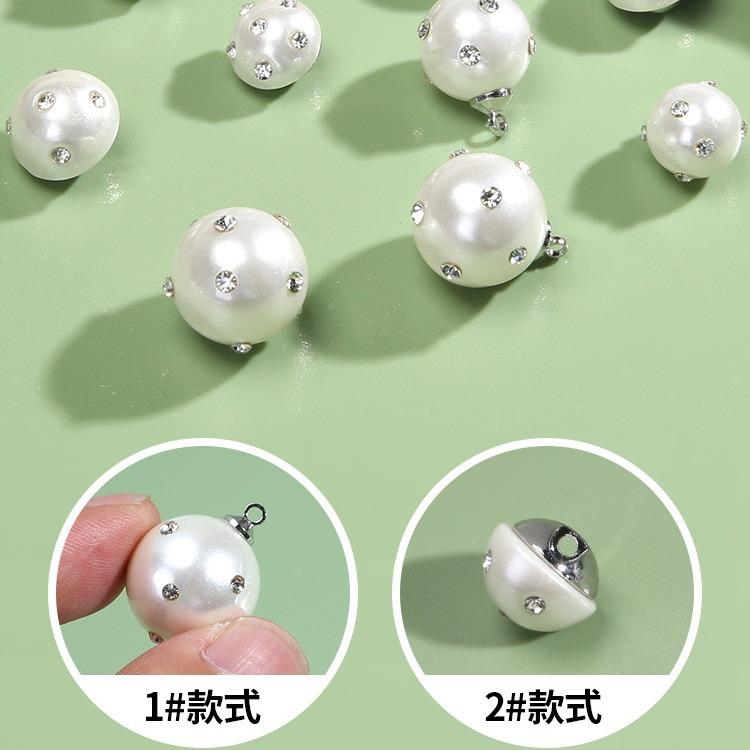 Жемчужная бриллиантовая пуговица Женская рубашка Высококачественные аксессуары для пуговиц Универсальная круглая рубашка-свитер Кардиган Маленькая пуговица