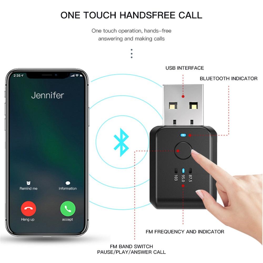 Мини FM-передатчик автомобильный Bluetooth 5,1 адаптер громкой связи вызов FM-радио музыкальный плеер авто беспроводной аудиоприемник автомобильные аксессуары