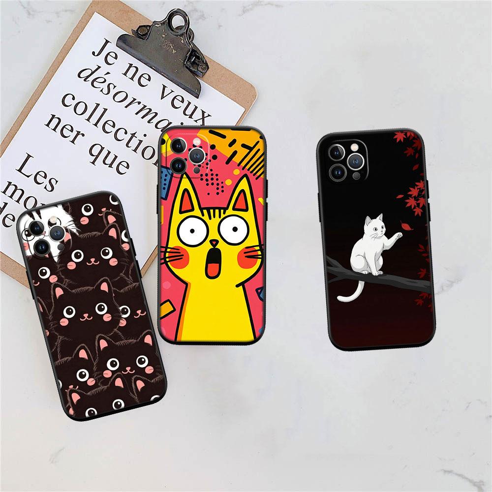 LO23 Чехол-бампер Мягкий Кот Котёнок Мяу для Samsung Galaxy S20 S21 S22 Ultra FE + Plus A21S A22 A24 A25 A26 A30 A30S A31