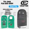 Key Crafters M3N-40821302 ID4A ЧИП 433 МГц Умный ключ для автомобиля Для Jeep Compass Renegade Fiat 500 500X 500L Бесключевой доступ Лезвие SIP22