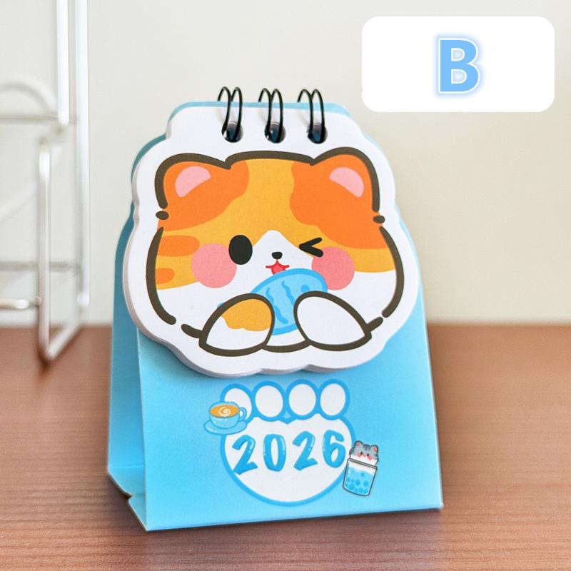 2026 год Мультяшный кот Настольный Мини Настольный Календарь Часы В Программе Награды Студентам Креативные Подарки Июнь 2025-Декабрь 2026