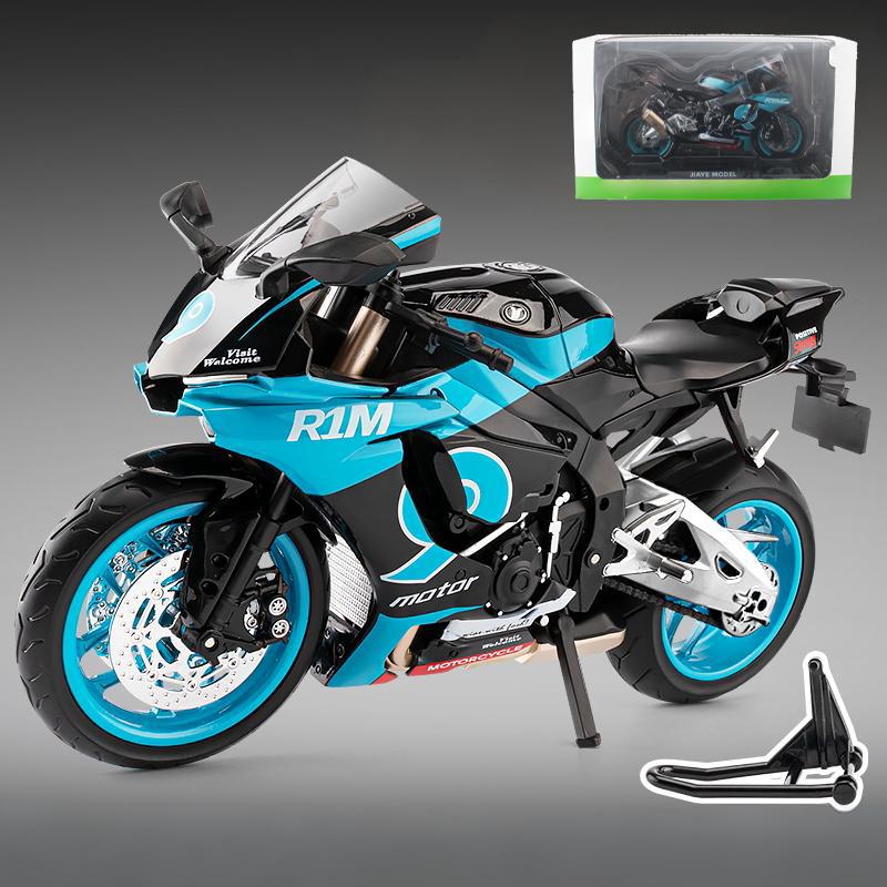 1/9 Yamaha R1M Racing Motorcycle Diecast Model Car Alloy Metal Simulation Ornament Collection Hobby Valentine's Day Gifts Friend