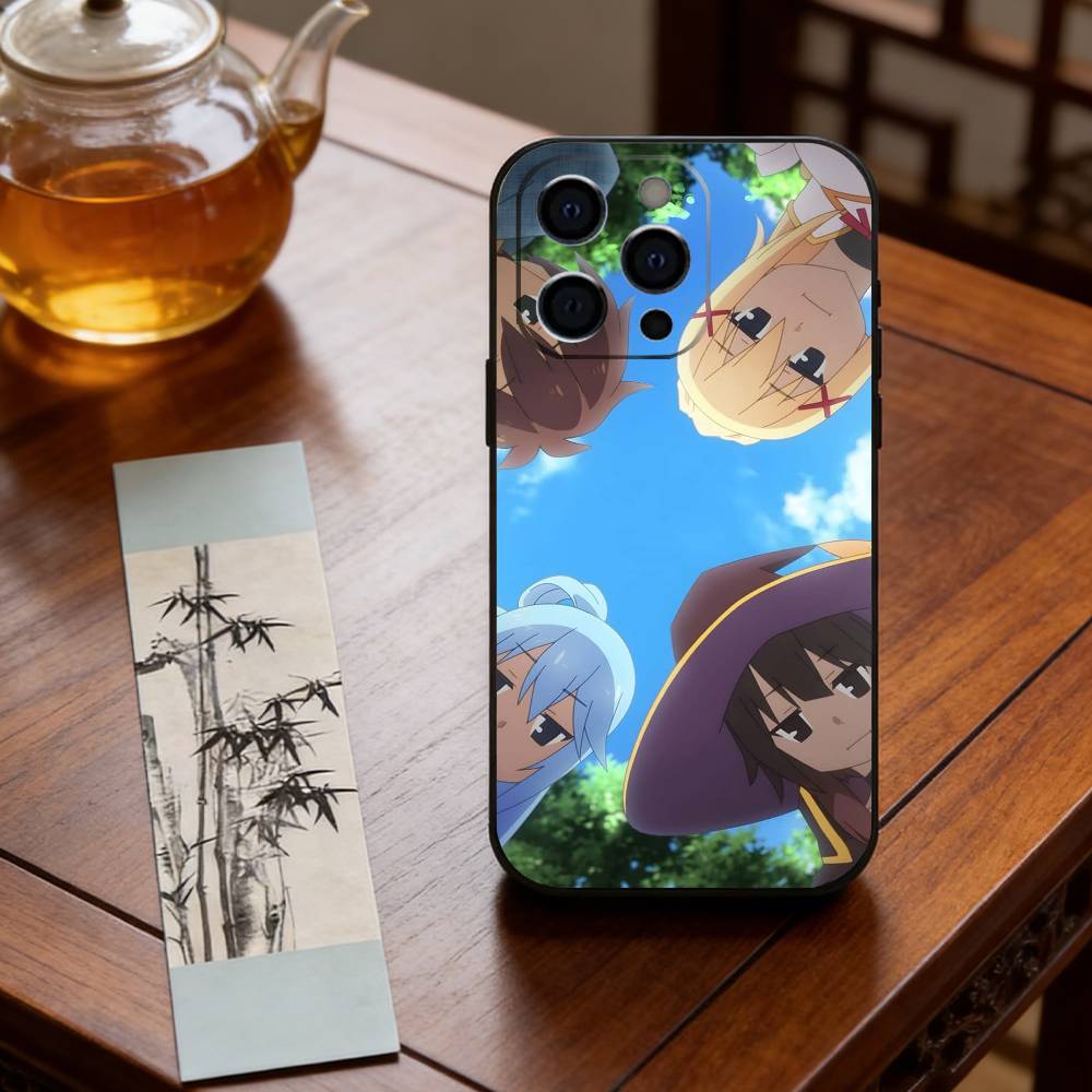 Anime K-Konosuba Phone Case Silicone Soft For IPhone 17 16 15 14 13 12 11 X XR Plus Pro Max Plus