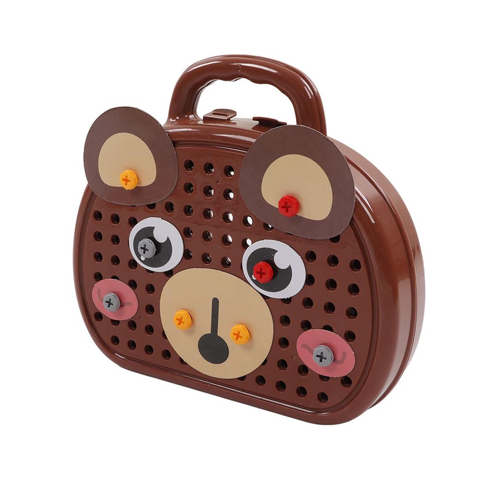 Drill Puzzle Set Steam Learning Toys with Electric Drill Screw Tool DIY Construction Engineering