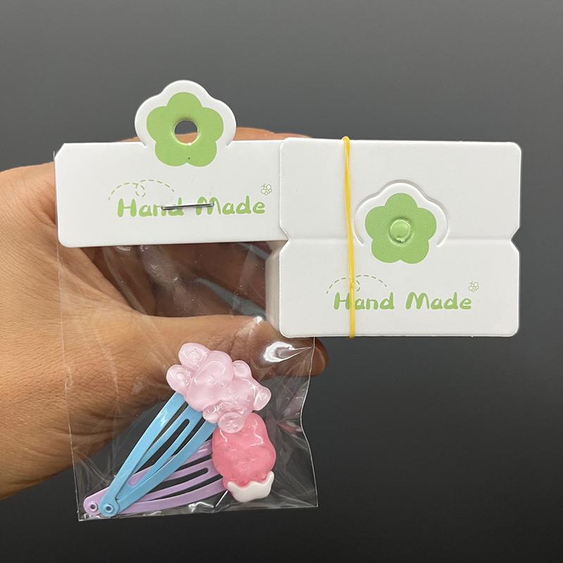 100Pcs/Lot Foldable Packaging Paper Cards Colorful Flowers Cards For Handmade Jewelry Retail Hang Tag Flowers Display Cardboard