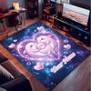 1PC Custom Name Dolphins Heart Shape Theme Floor Mat Ideal for Living Room, Game Rooms, Office, Bedroom,Floor Mat Playful Design