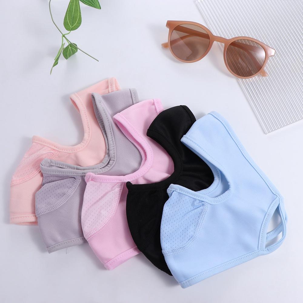 Veil Solid Color Anti-UV Driving Face Cover Face Gini Mask Womne Face Mask Summer Sunscreen Mask