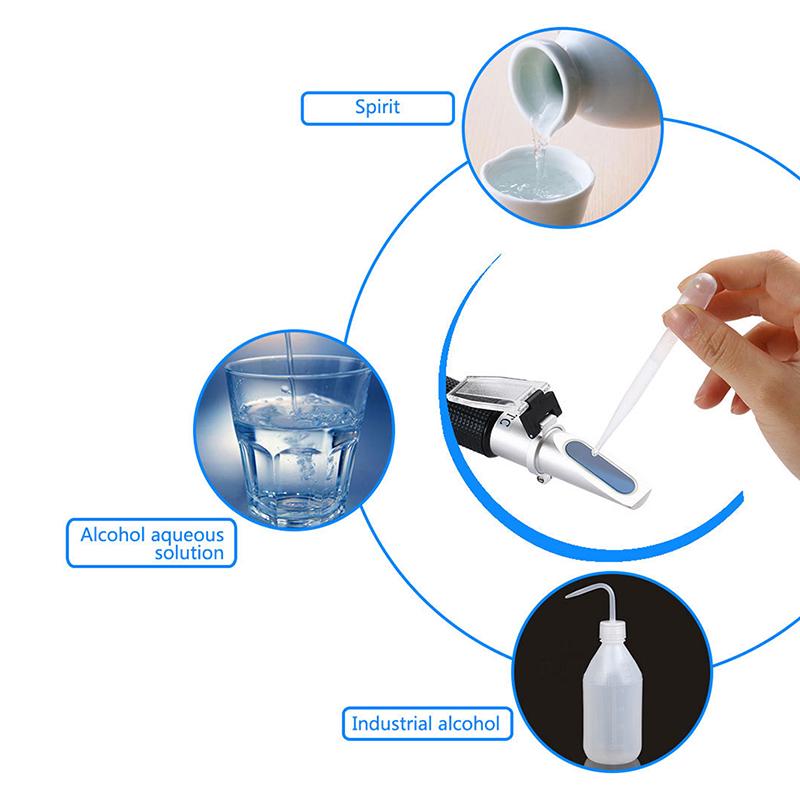 Спиртовой рефрактометр, спиртометр 0 ~ 80% В/В, портативный инструмент, тестер спирта