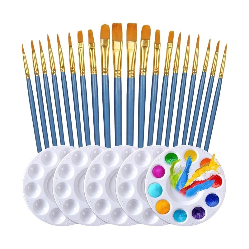 1 Set Watercolor Paint Brushes Set Nylon Hair Painting Brush Art Tool Drawing and Art Supplies For Creative Projects