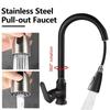 Spring Brushed Nickel Kitchen Faucet Deck Mounted Mixer Tap 360 Degree Rotation Stream Sprayer Nozzle Kitchen Sink Hot Cold Taps